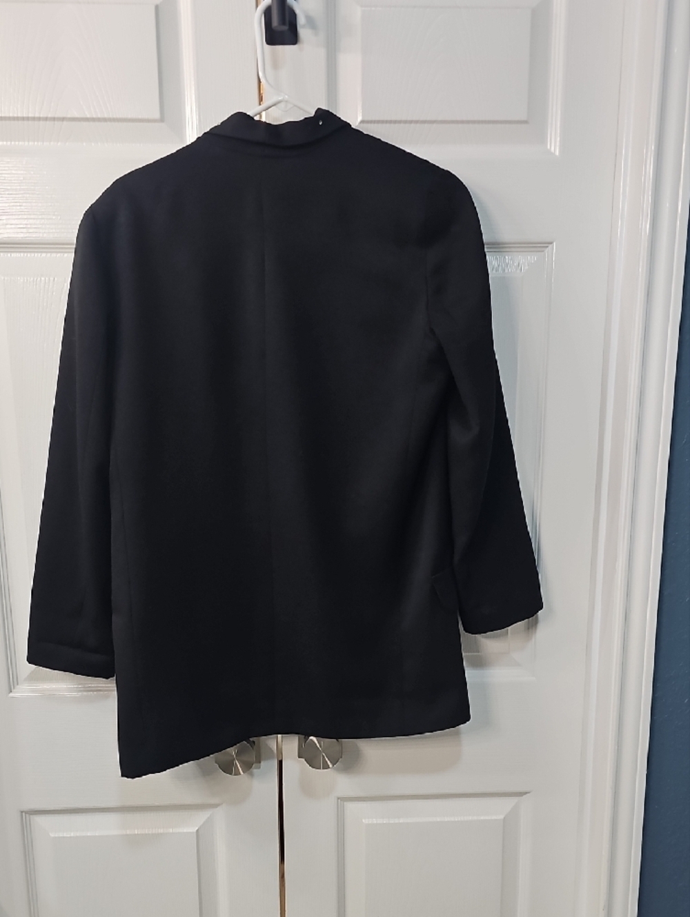 Vintage 90's Glam Leisure Rhinestone Black Blazer Size 8 Shimmer Jacket - Picture 4 of 14